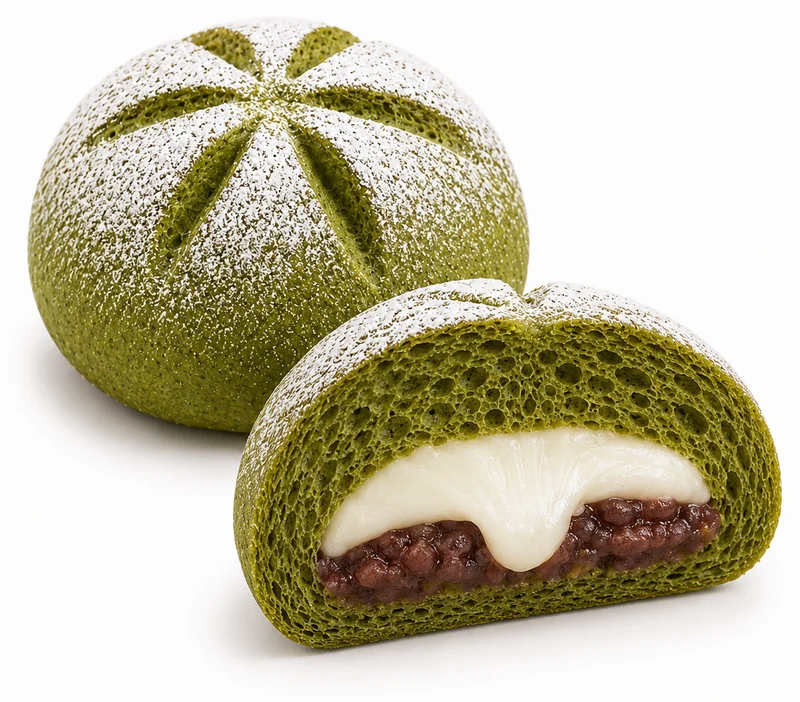 Matcha Mochi Red Bean illustration