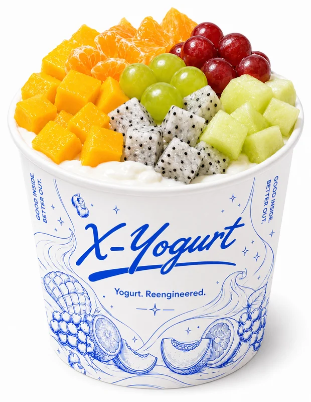 Large DIY Fruit Yogurt Cup illustration